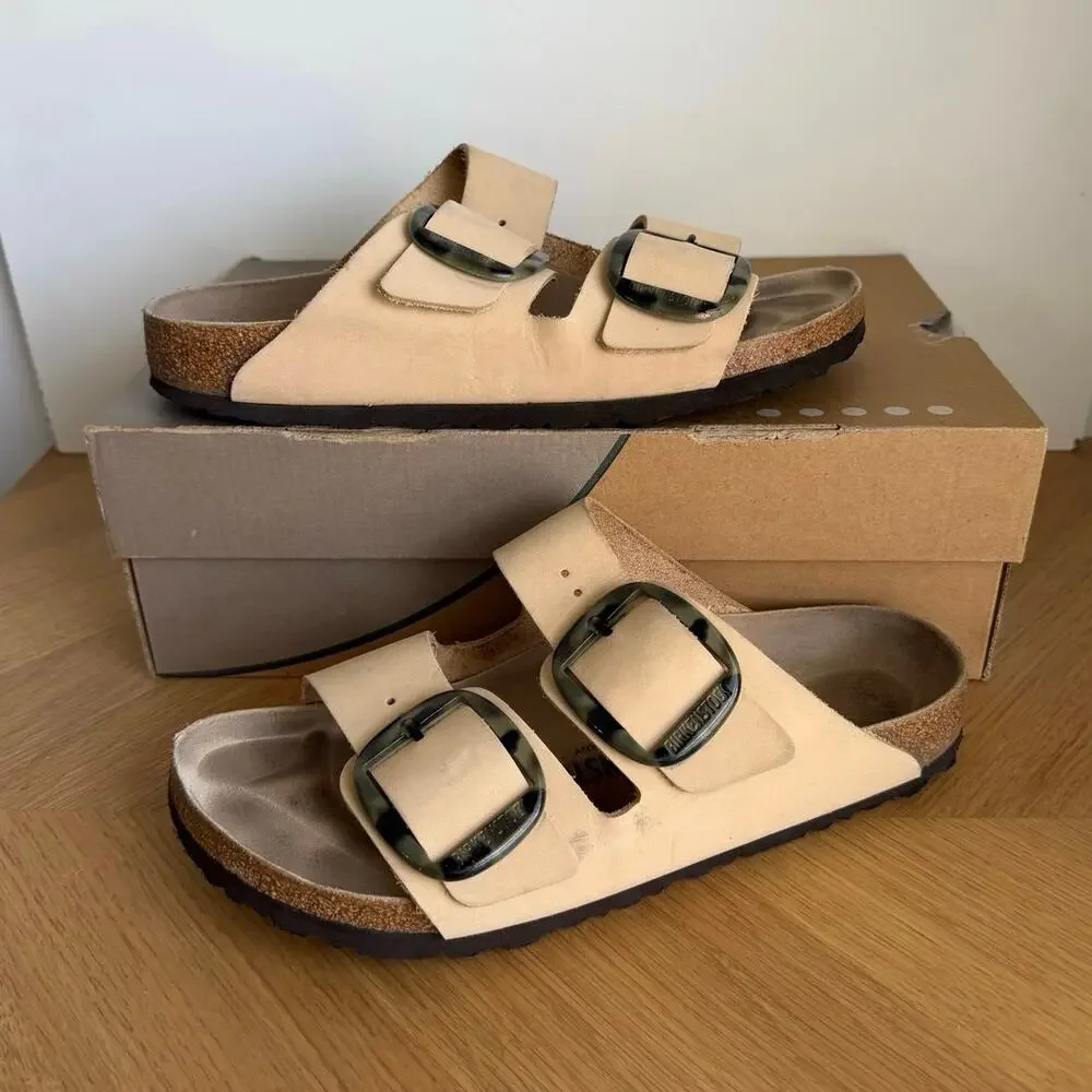 Birkenstock Arizona Big Buckle ‘Green Camo’ Unisex Slip On Sandals- SZ M 8- W 10